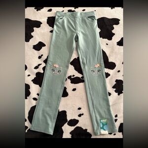 365 Kids From Garanimals NWT Girls Green/Owl Pants 10